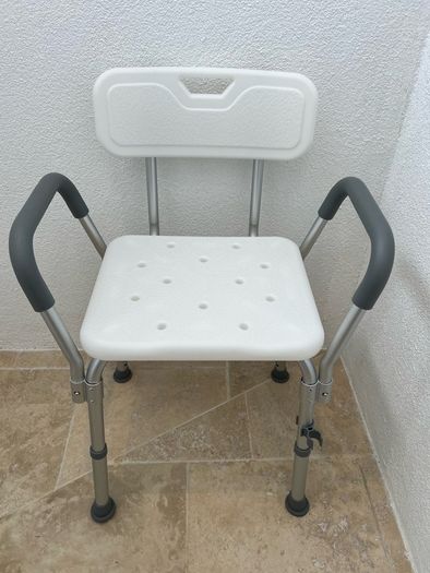Shower Chair with Backrest and Armrests