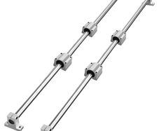 Linear Guide Rail Set, SFC16 1000mm, 2 PCS 39.4 in/1000 mm SFC16 Guide Rails 4 PCS SC16 Slide Blocks 4 PCS Rail Supports, Linear Rails and Bearings Kit for Automated Machines CNC DIY Project