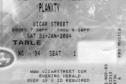 Planxty Concert Ticket From 2004 At Vicar Street