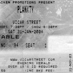 Planxty Concert Ticket From 2004 At Vicar Street