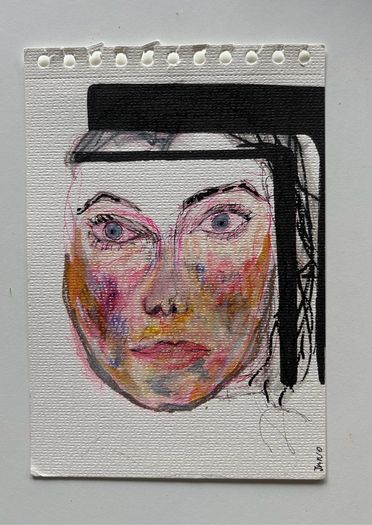 Original Art Portrait on paper Maid in Ireland