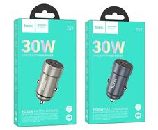 Hoco Z57 Glorious Single-Port PD30W Car Charger Gray