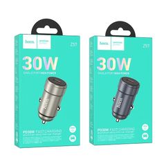 Hoco Z57 Glorious Single-Port PD30W Car Charger Gray