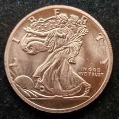 Copper 1 avdp oz Liberty Round