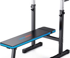 Adjustable Weight Bench with Dip Station Folding Heavy Duty Weight Lifting Bench Home Training Gym Multiuse Workout Bench (FREE POSTAGE)
