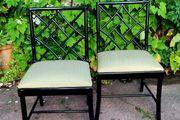 Mid-century pair of chinese chippendale chairs