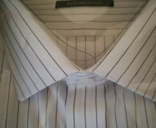 Hammond & Co. by Patrick Grant Fine Stripe Tailored Fit Shirt New With Tags Wine & White 19" Collar Fits up to 54" Chest Payment by Paypal or Revolut