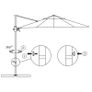 Cantilever Umbrella Cantilever Umbrella with Steel Pole Anthracite 250x250 cm Image 7