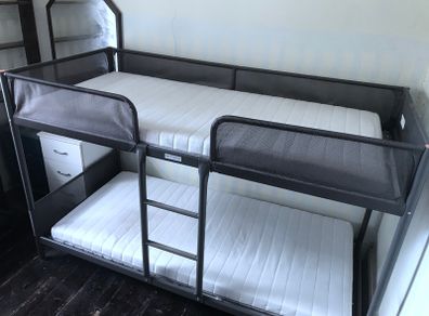 IKEA bunk bed with mattresses