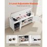 Shoe Bench, 1050 x 350 x 503 mm Entryway Bench with Lift Top Storage and Seat Cushion, 250lbs Shoe Storage Rack with 3 Cabinets and Height Adjustable Shelf, Image 5