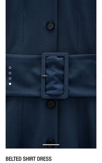 ZARA bloggers shirt dress with belt, S, NEW