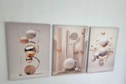3 canvas framed 46x66cm each size