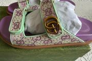 Gucci GG Crystal Canvas Sandals
