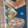 Hand-painted artwork on tree bark, originally from Egypt. Image 3
