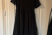 COS asymmetrical black tshirt dress size S