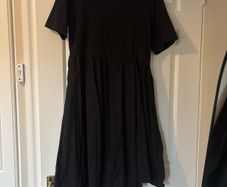 COS asymmetrical black tshirt dress size S