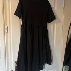 COS asymmetrical black tshirt dress size S