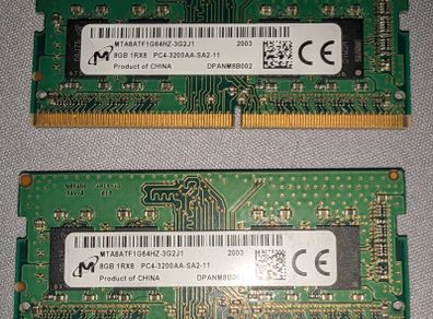 Micron 16gb (2x8gb) Ddr4 3200mhz So-dimm