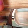 Vintage DKF Lundtofte Danish Stainless Steel Serving Dish Teak Handles Image 4