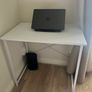 Computer Desk White 80cm x 50 cm Image 3