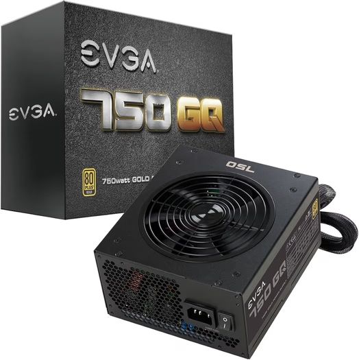 EVGA 750 Gq, 80+ Gold 750W, Semi Modular, Evga Eco Mode, Power Supply