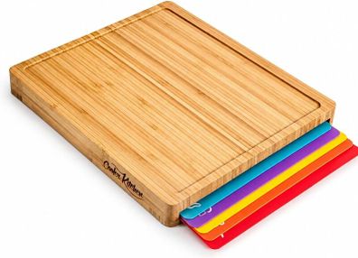 Bamboo Chopping Board Set - Wooden Kitchen Cutting Boards - Brand New