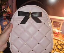 Super cute mini pink bag, bag pack, with bow