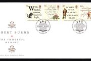 1996 Great Britain Death centenary of Robert Burns (Scottish poet) Commemorative Stamps Royal Mail Addressed First Day Cover (FDC)