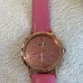 SOKI Rose Gold & Vibrant Pink Glitter Dial Watch Image 2