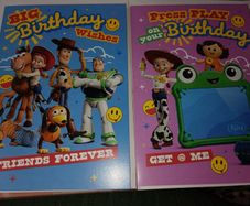 2 x Toy story birthday cards