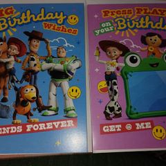2 x Toy story birthday cards