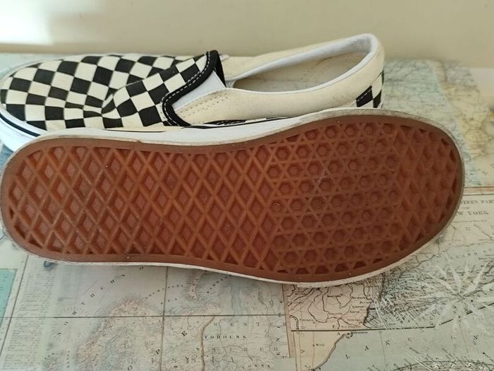 Vans Classic Checkerboard Slip-Ons - Size UK 5 (Like New)