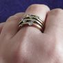 925 Sterling Silver Ring with Gold Plated Cubic Zirconia. Image 6