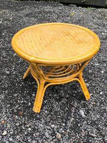 vintage wicker table