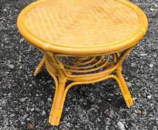 vintage wicker table
