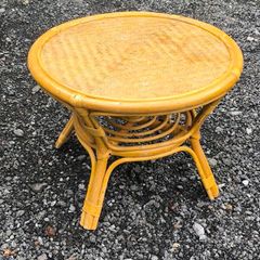 vintage wicker table