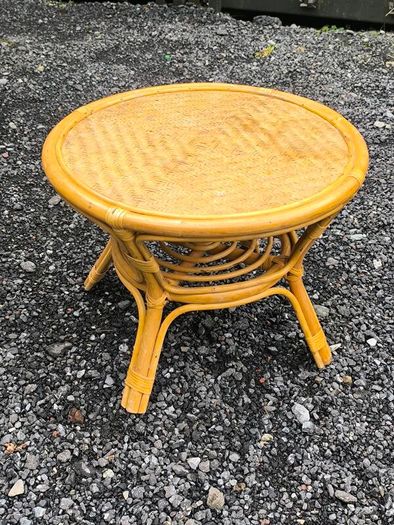 vintage wicker table
