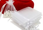 50 White Organza Pouches /  Gift Bag(7x9cm)