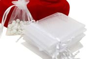 50 White Organza Pouches /  Gift Bag(7x9cm)