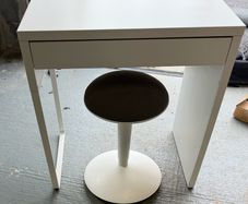 IKEA micke desk and wobble stool