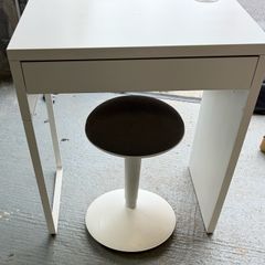 IKEA micke desk and wobble stool