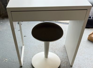 IKEA micke desk and wobble stool