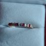 9 carat gold Ruby eternity ring with 7 stones Diamond Image 4