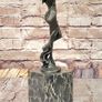 Art-Deco Dancing Woman (36cm) - Bronze, Marble, Signed Image 3
