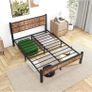 Double Bed Frame with Wooden Headboard Image 4