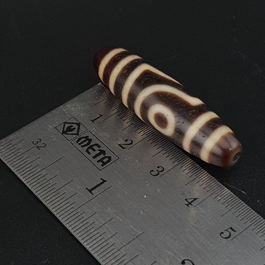 Antique Himalayan Tibetan 2 Eyes Agate Dzi Bead Amulet