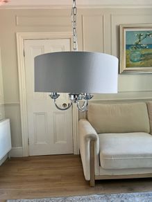 Grey Shades Chrome  Chandelier