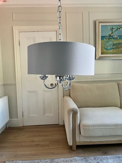 Grey Shades Chrome  Chandelier