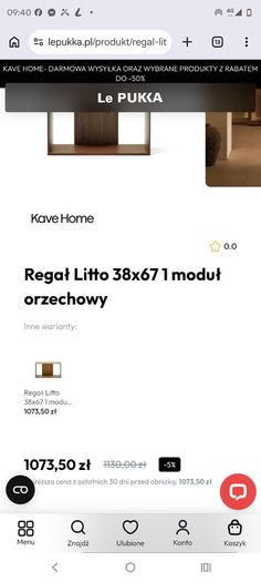 Book shelf Kave Lito walnut