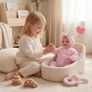 Reborn Babies Dolls Sunny 17 Inch Realistic Newborn Girls Lifelike Real Baby,Soft Cloth Body, Open Eyes,Sweet Smile,Includes Accessories,Pretend Play Gift for Kids 3+,Poseable Limbs Image 4